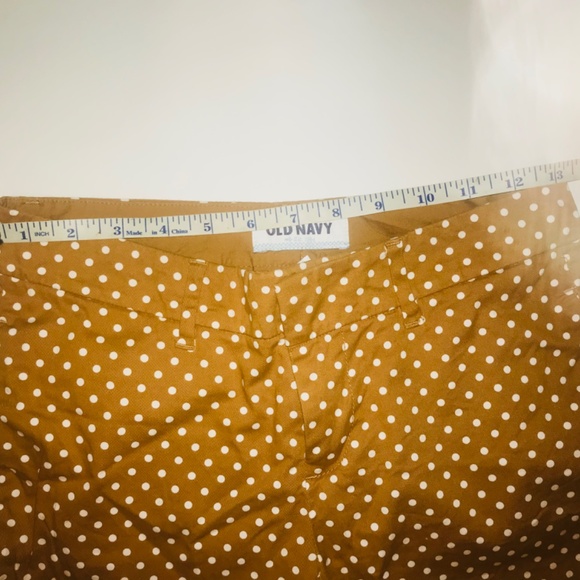 Old Navy Women’s Pixie Skinny Ankle Cropped Copper Brown White Polka Dot Pants 0 - Picture 12 of 13